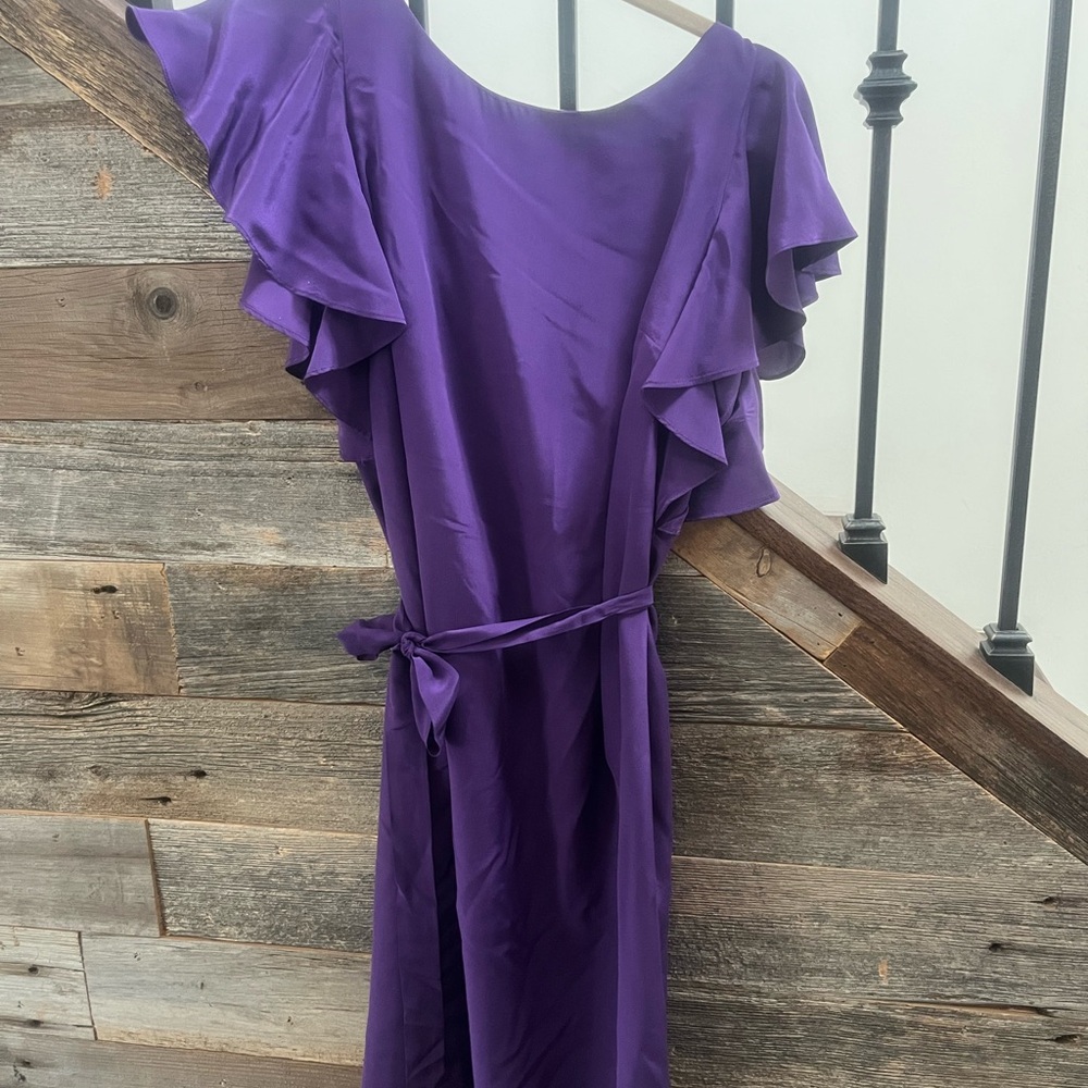 Donna Morgan Purple One Shoulder Dress